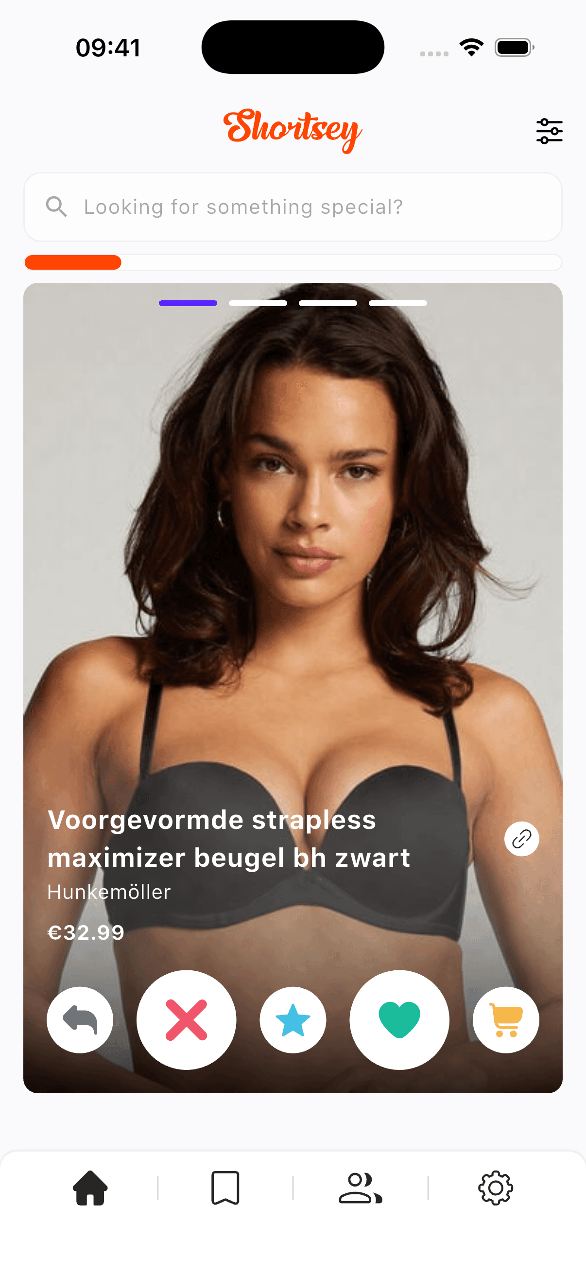 Shortsey swipe feed